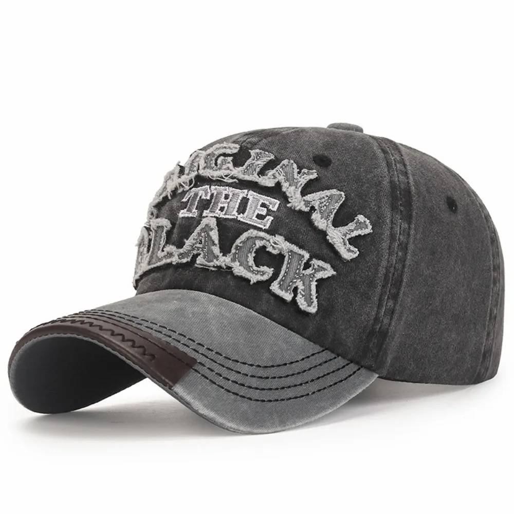 جديد ريترو قبعة بيسبول غسلها القطن رسالة مطرزة Snapback قبعة بلغت ذروتها قبعة الصيف