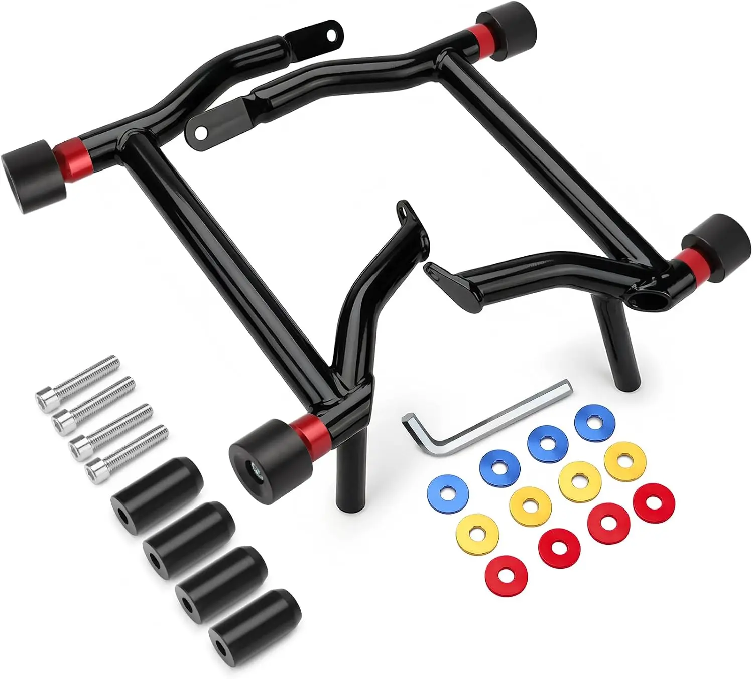 Rear Saddlebag Guard Crash Bar Bracket Kit Fit Harley Touring Street Glide Road King Road Glide Ultra Limited CVO 09-23 Black