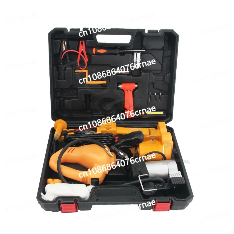 Car Toolbox  3 in 1 Electric Hydraulic Car Jack Kit 12V Tire Inflator Repair Lift Tool 3 Ton 5 Ton Auto Lift Repair Tools