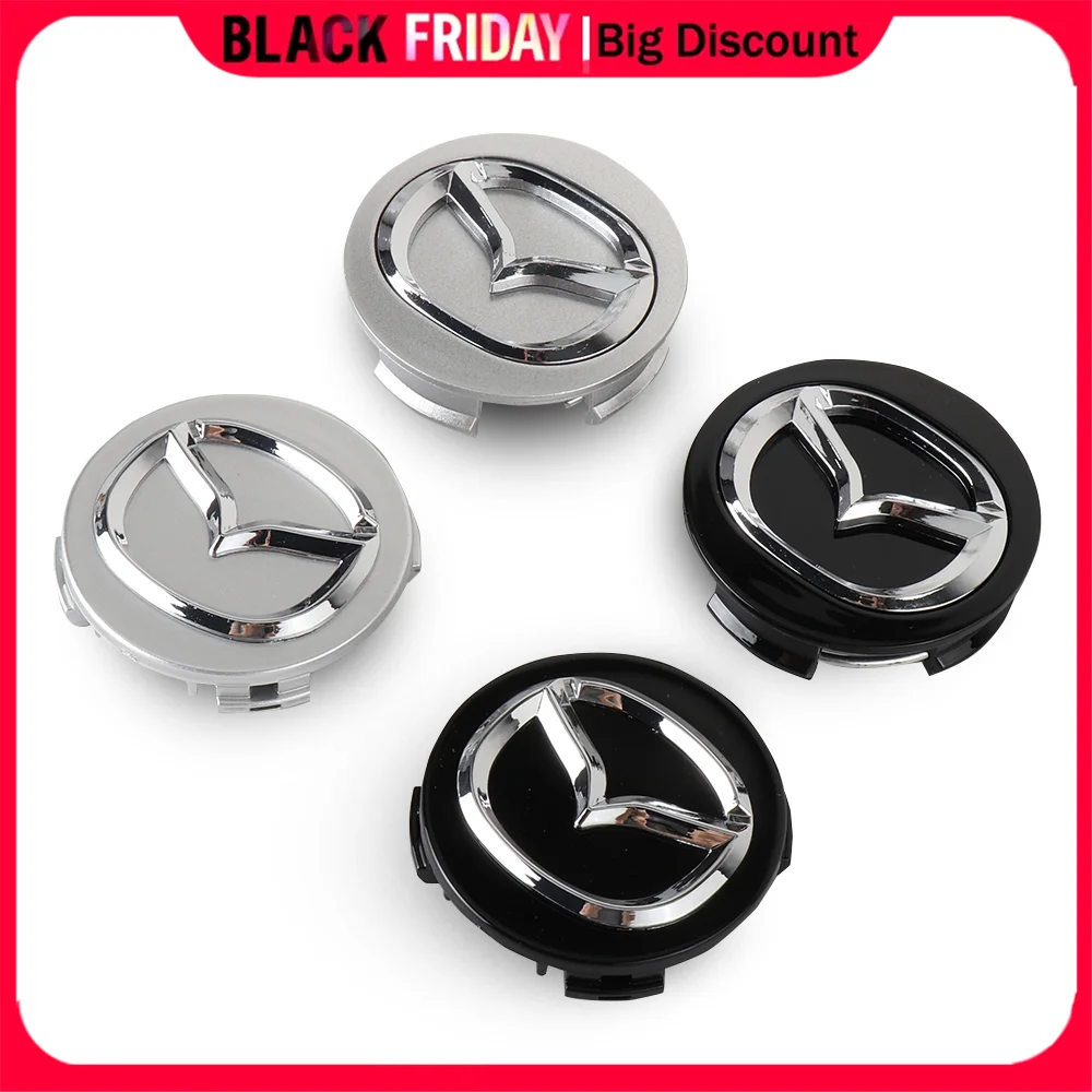 4PCS 56mm Car Wheel Center Caps Tyre Rim Hub cap Cover Stickers Badge For Mazda 2 3 5 6 7 323 626 RX7 RX8 MX3 MX5 Axela Atenza