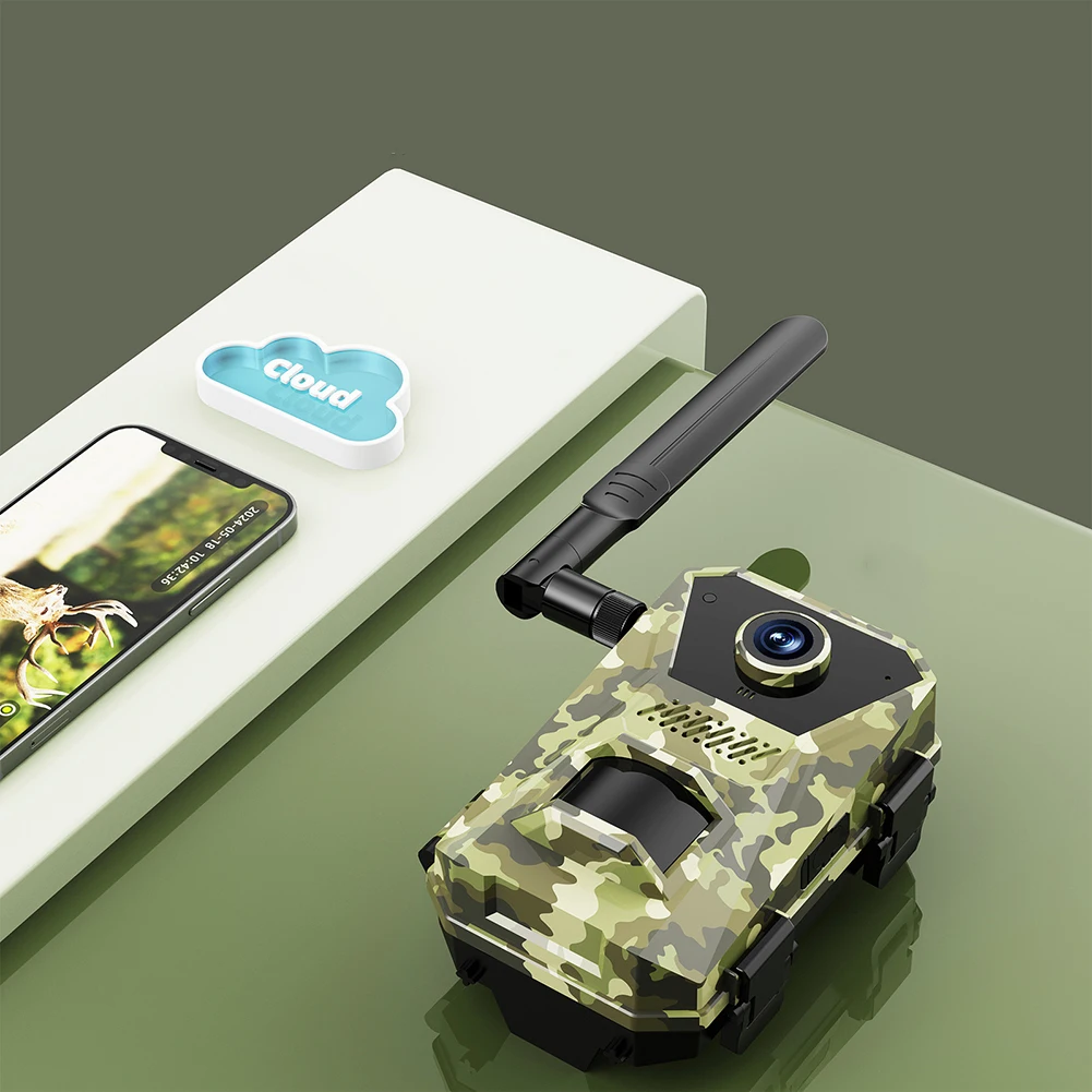 4G Solar Infrared Outdoor Trail Camera Waterproof Game Wildlife Cam Night Visions Camera Device for Wildlife Monitoring