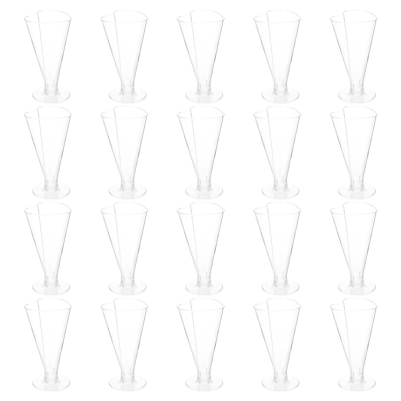 

25pcs Dessert Cups Ice Cream Containers Jelly Storage Transparent Serving Cups For Yogurt Milkshake Cold Drinks Durable