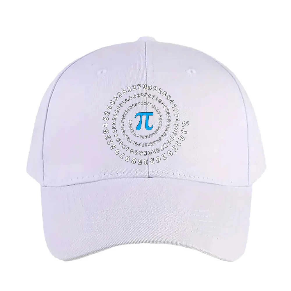 Pi π spiral Science Mathematics Math Irrational Number Sequence Summer Woman Man Adult Baseball Cap Adjustable duckbill cap