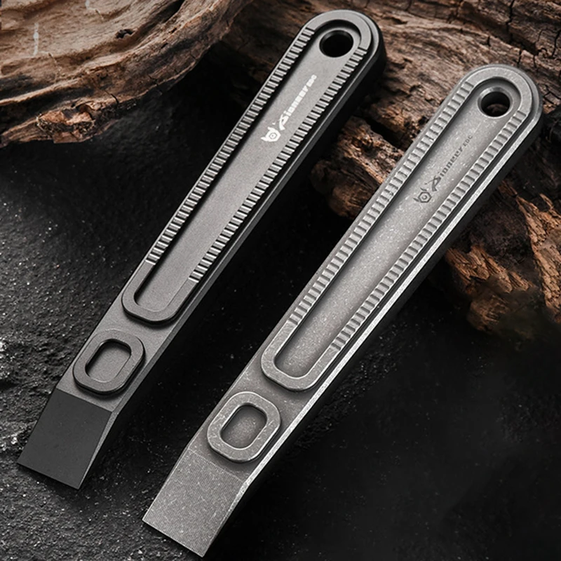 Titanium Alloy Multifunctional Pry Bar Lightweight EDC Tool Outdoor Camping Emergency Bottle Opener Nail