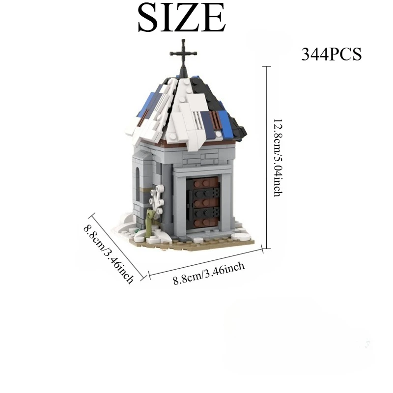 

344PCS Mini Chapel Building Set - Architectural Model Kit for Teens & Adults, Premium Holiday Gift with Guidebook