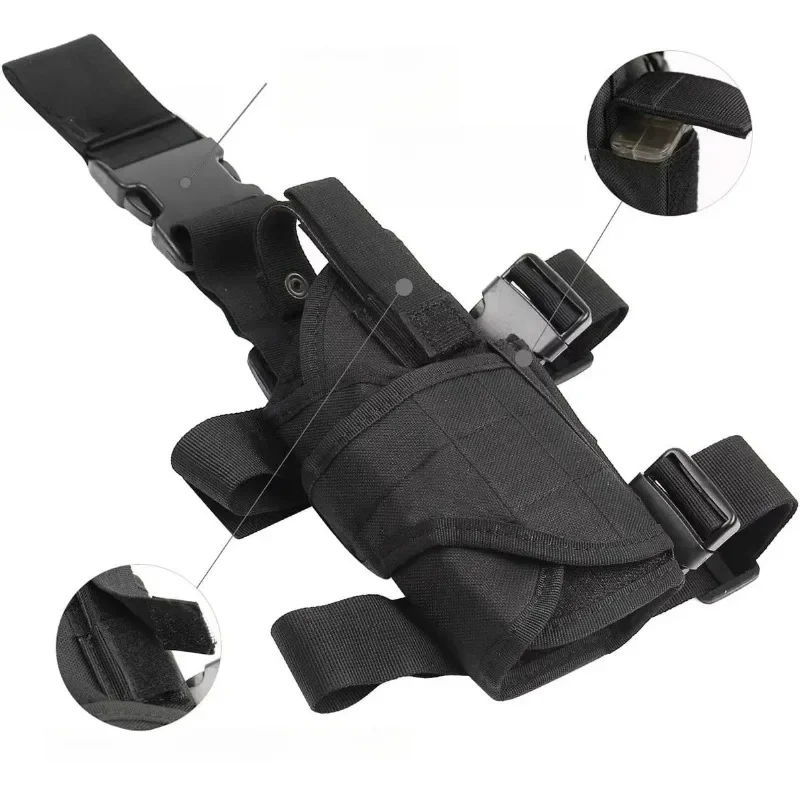 Universal Left Right Hand Gun Holster Tornado Drop Leg Thigh Holsters Hunting Airsoft Glock Handgun Pistol Holder Waist Bag - view 2