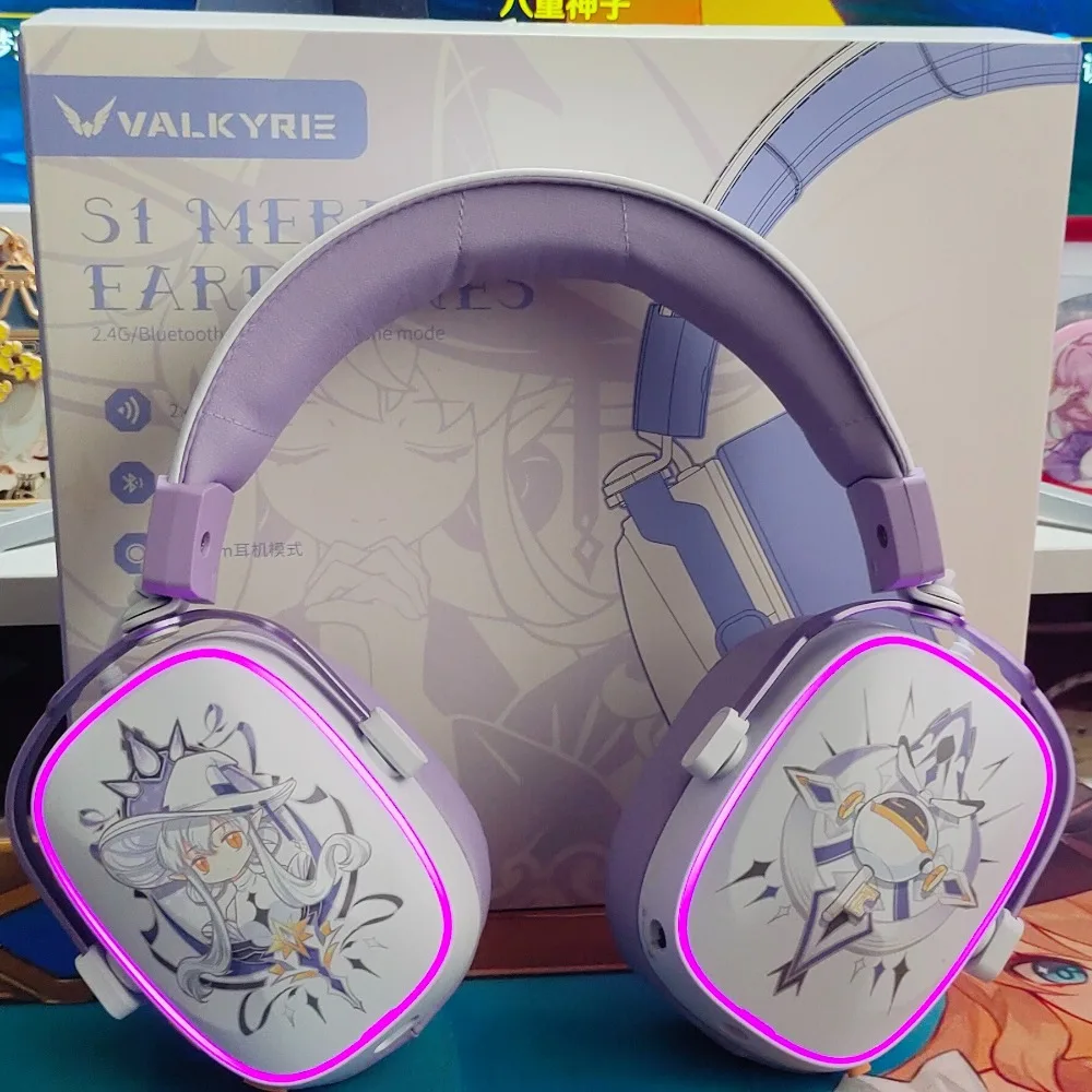 VALKYRIE VK S1 سماعات ثلاثية الوضع بلوتوث لاسلكية HiFi الكمون المنخفض ألعاب سماعات 50 مللي متر ملحقات الألعاب الديناميكية الكبيرة #6
