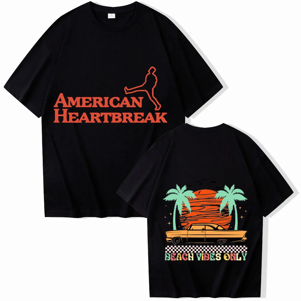 American Heartbreak Zach Bryan 2024 T-shirt Women Printing O-neck Summer Casual Shirt Oversized T Shirt T Shirt for Men