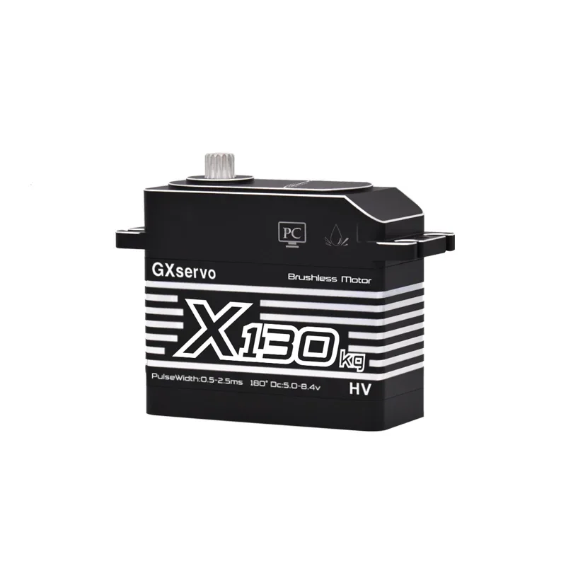 Gx servo engrenagem de metal de alta velocidade 130kg grande torque digital servo motor sem escova para carro rc crawle 1:5 rc carro caminhão robô peças