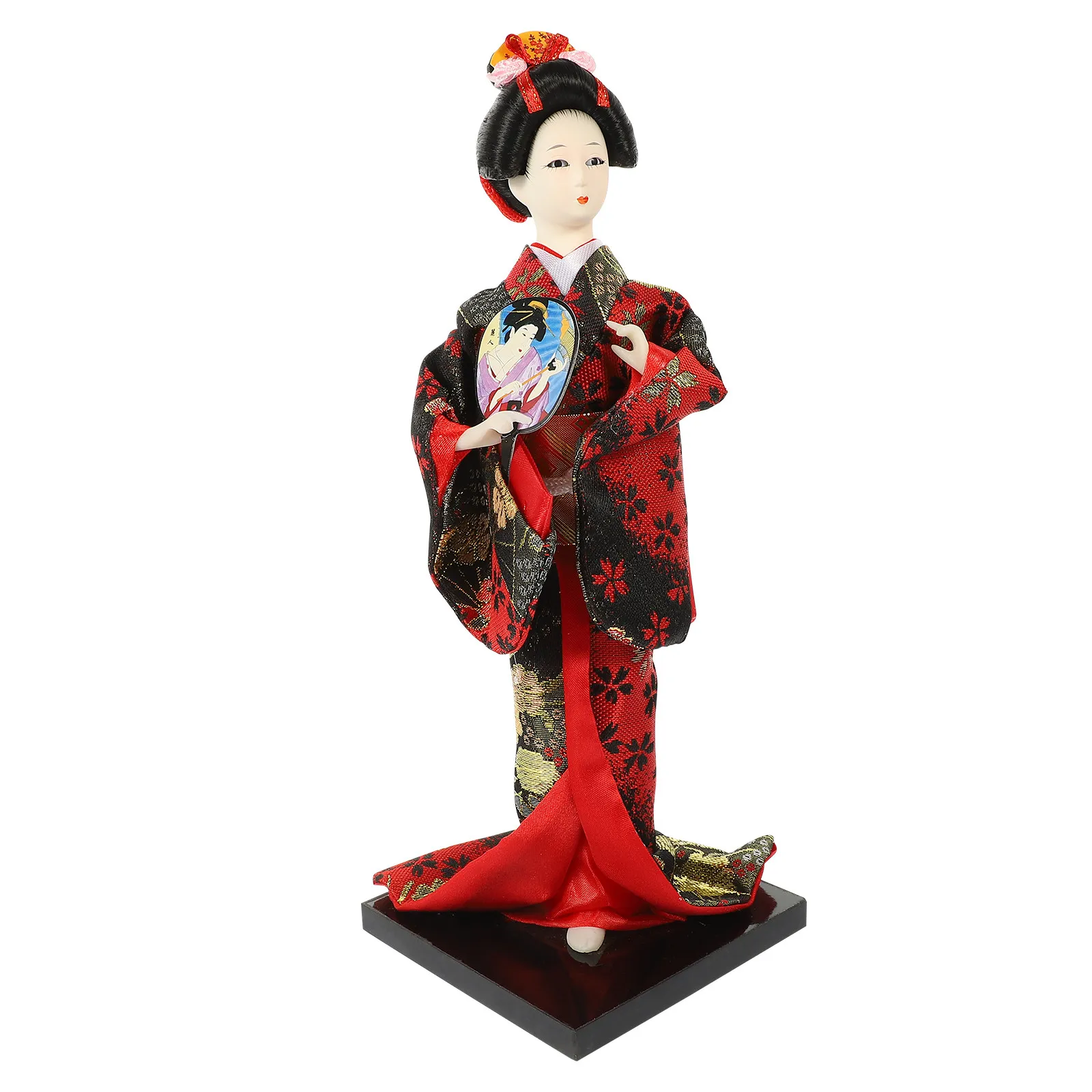 

Artistic Geisha Desktop Ornament Japanese Style Kimono Decor for Photography Prop Gift Home Decor Hotel Bar Living Room Tabletop