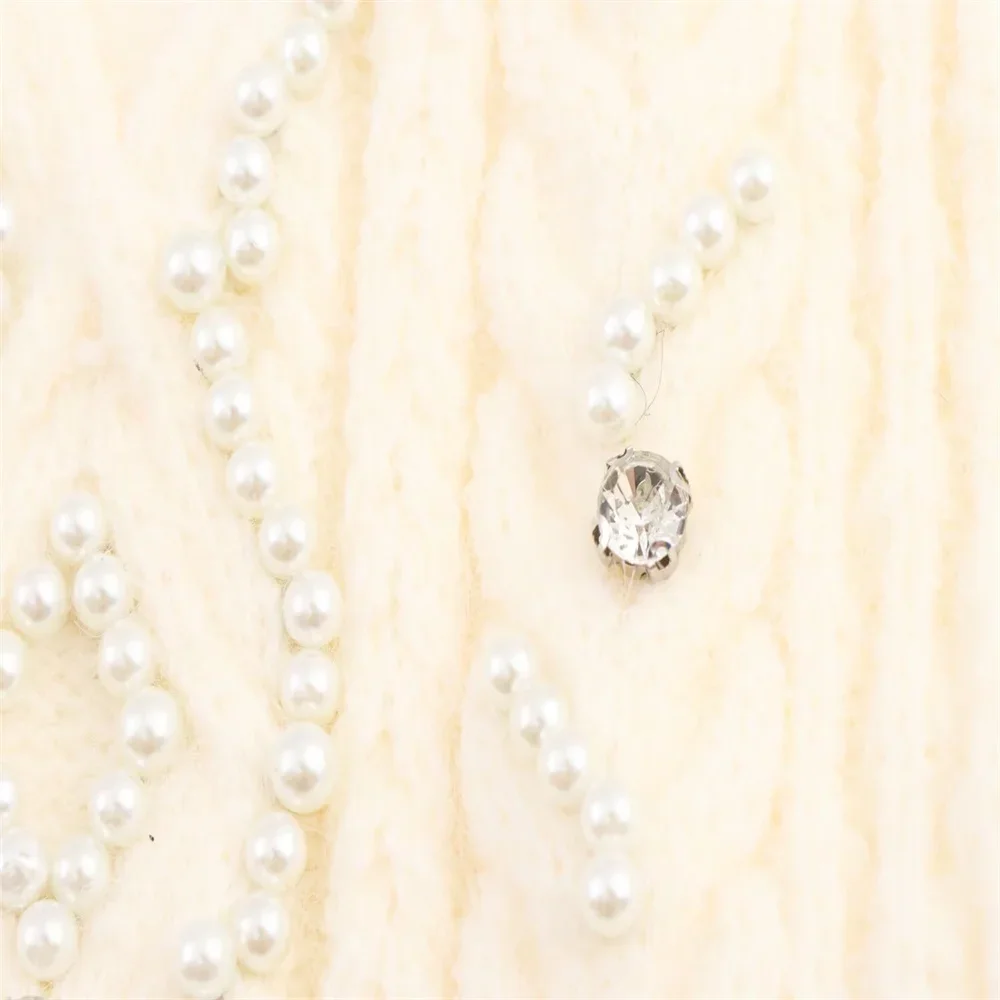 ロープネイルビーズニットセーター 新しい婦人服 欧米風 シンプルで多用途な着用感