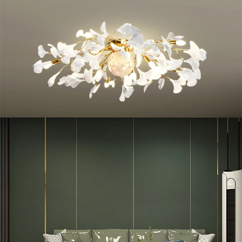 

Modern LED Chandelier Acrylic Ginkgo Leaf Metal Chandelier LED Chandelier Used For Living Room, Home, Bedroom Decoration