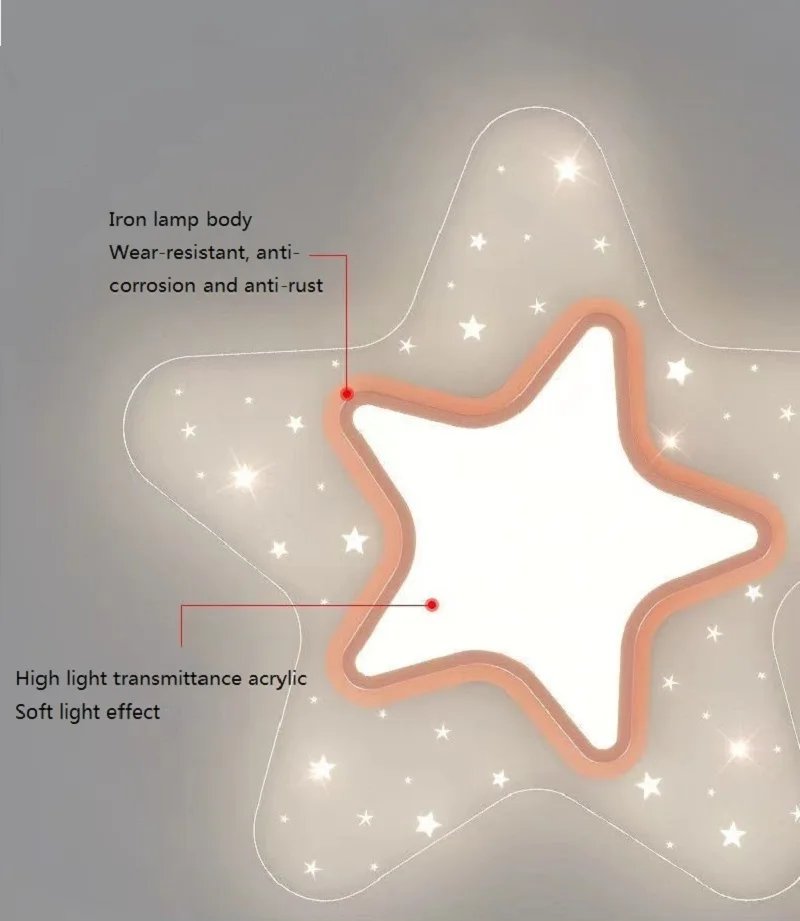 모던 따뜻한 LED 천장 램프, 어린이 방 샹들리에, 소녀 소년 로맨틱 만화 패턴 디자인, 침실 홈 장식 조명