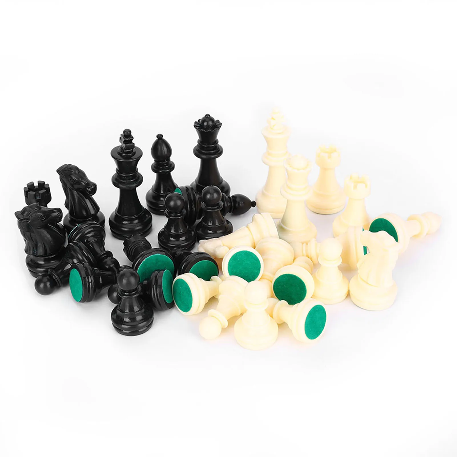 Chess Game Plastic Chessmen Set Plastic Chessmen Set International Chess Game Complete Chessmen Set Black&amp White Chessmen Set