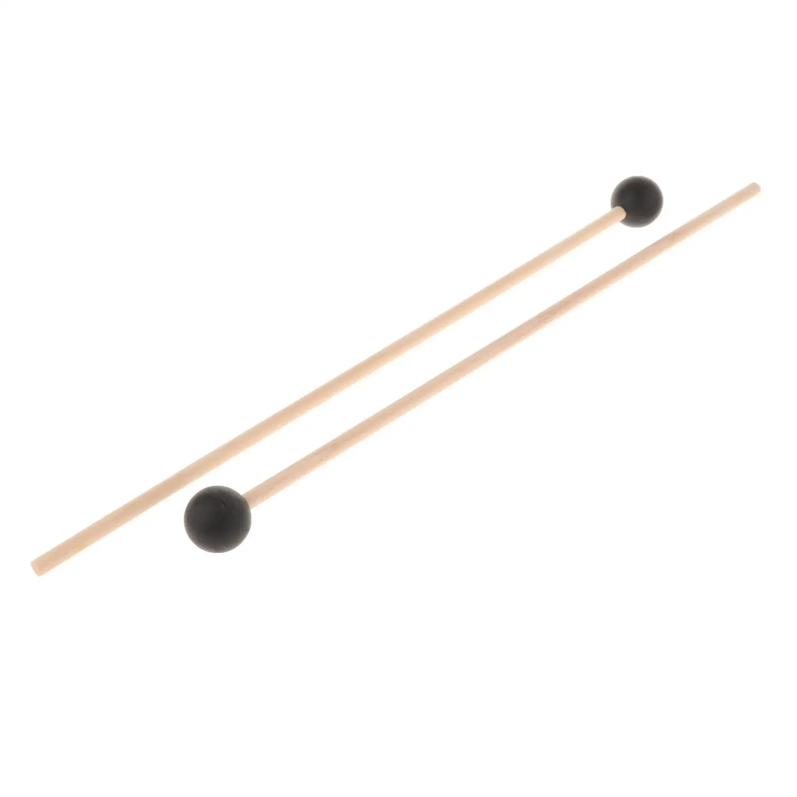 2 Pieces Rubber Mallet Beater Percussion Instrument Kit Marimba Mallets for Gong Woodblock Drum Bells Child Drummers