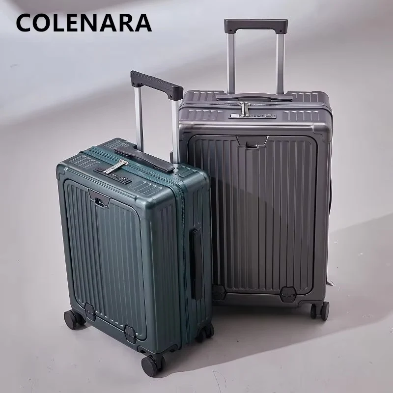 COLENARA Cabin Suitcase Front Opening Boarding Case Laptop Trolley Case 20
