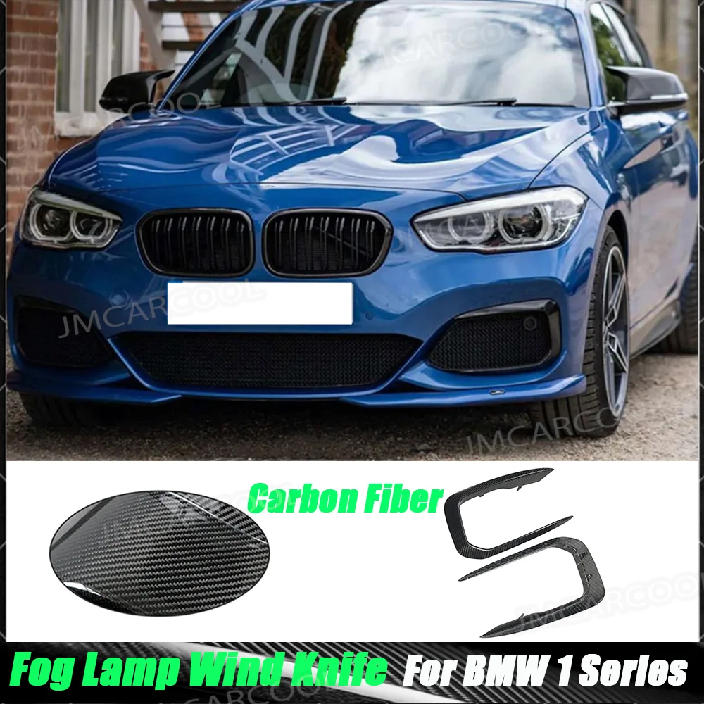 

Передняя противотуманная фара из сухого углеродного волокна, накладки на нож и клыки для BMW 1 серии F20 M Sport M135i M140i Hatchback 2016-2018 FRP