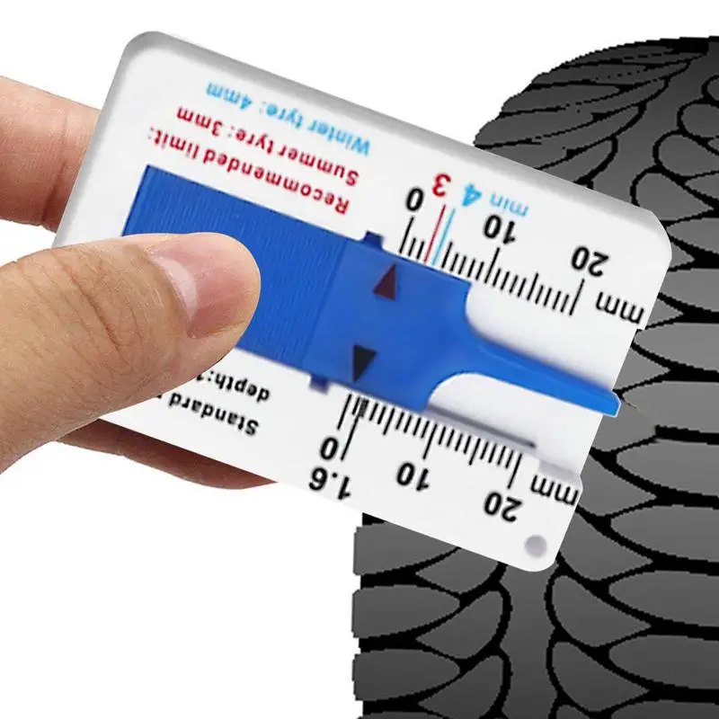 

Tire Depth Gauge 0-20 Mm Tyre Tread Checker Tire Tread Depth Accurate Measurement Tool Portable Handheld Gauge For Motorbike Car