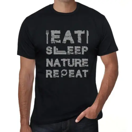 Heren Grafisch T-Shirt Eet Slaap Natuur Herhaal – Eat Sleep Nature Repeat