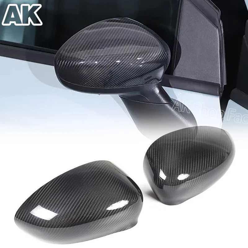 For Fiat 500 2016-2024 Real Carbon Fiber Car Rearview Side Mirror Decorate Cover Trim Sticker Protection Exterior Accessories