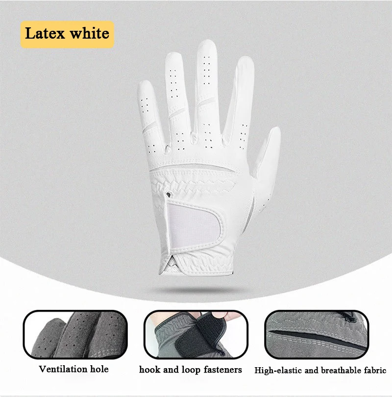 2025 جديد 1 حزمة قفازات الغولف الرجال اليد اليسرى واليمنى لينة تنفس جلد الغنم النقي عدم الانزلاق الحبوب قفازات الغولف جولف الرجال