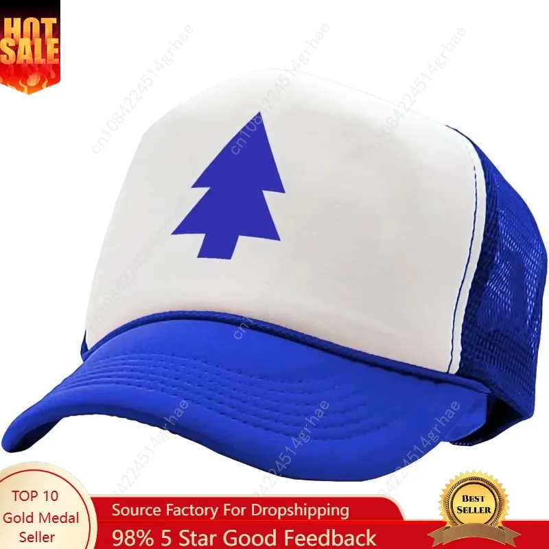 

The Goozler Dipper Pines - dipper's Tree Cosplay Costume - Foam and Mesh Trucker Hat Royal Blue