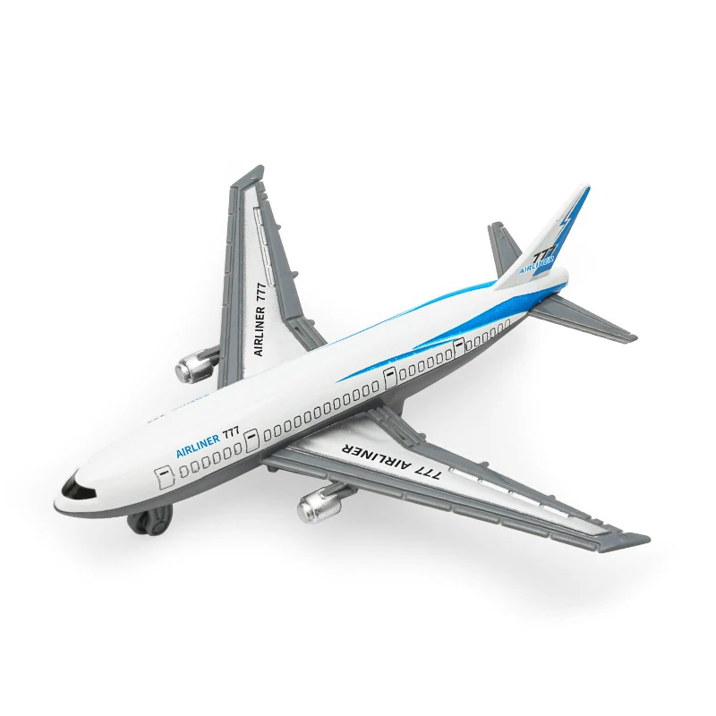 

[YA]1/2PCS Inertia Airplane Airliner Toys Children Simulation Alloy Pull Back Airplane Toy Model Boys Gift Desktop Ornament