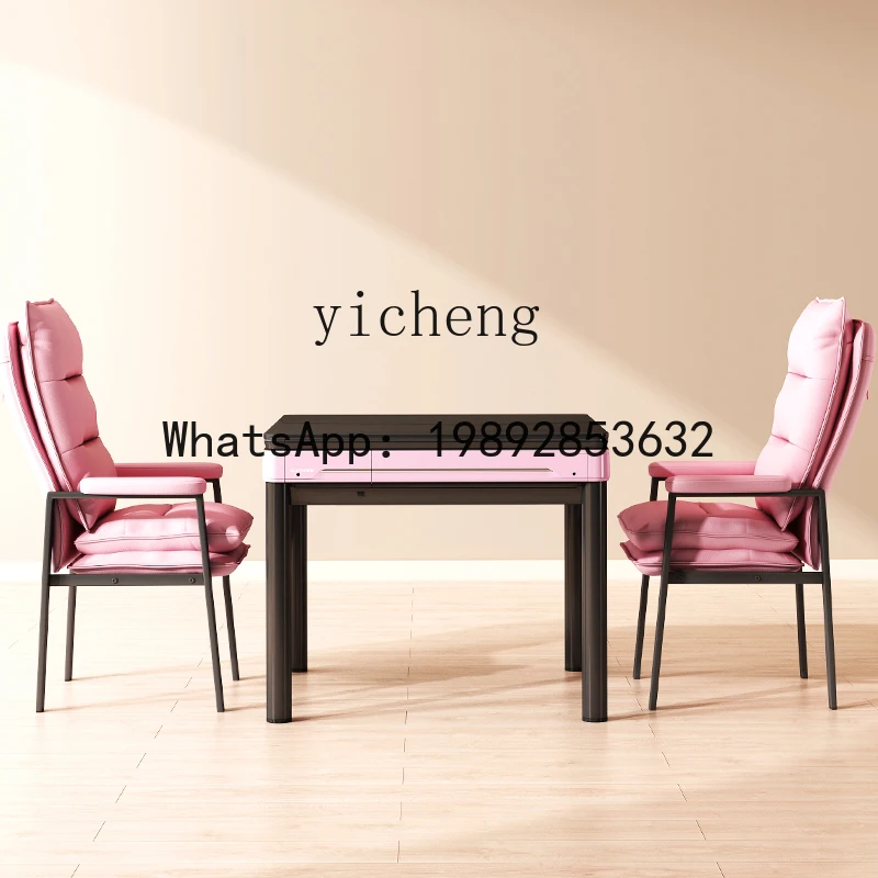 mahjong machine pressing blue pink gray bass dining table household automatic mahjong table