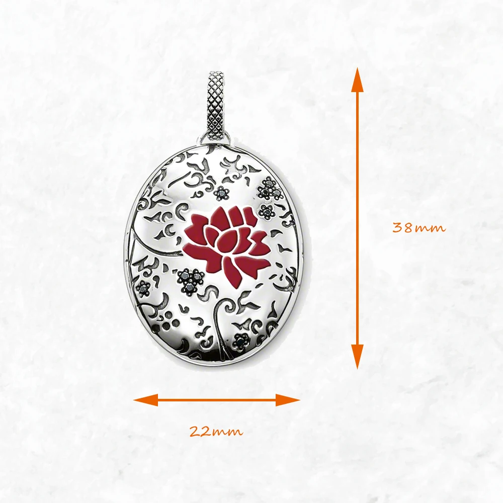 Pendant Red Rose Locket Summer Brand New Fine Jewelry Europe 925 Sterling Silver Romanitc Gift For Women