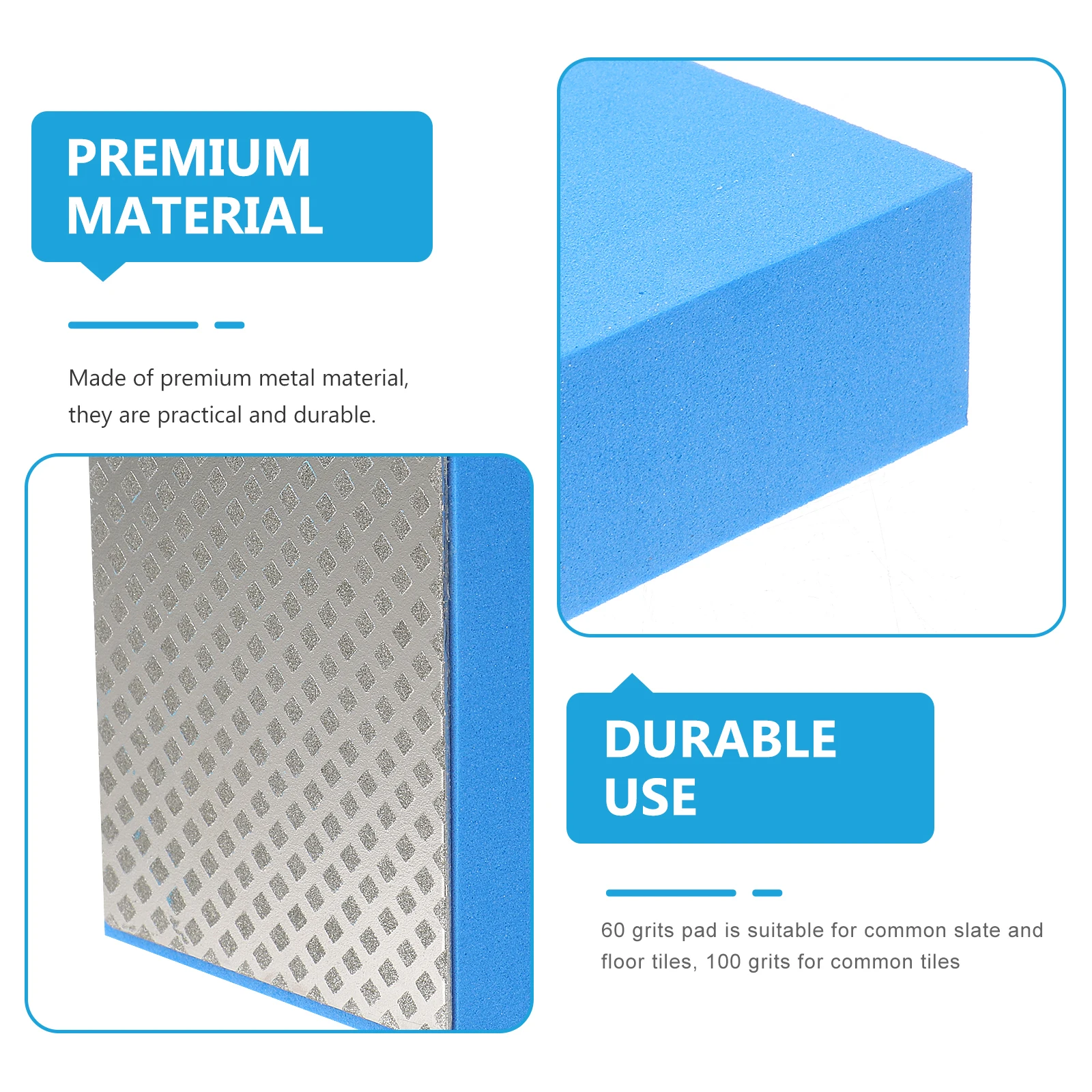 

4Pcs Diamond Polishing Pads Less Dust High Gloss Finish for Multiple Uses Diamond Sanding Pads Granite Polishing Kit