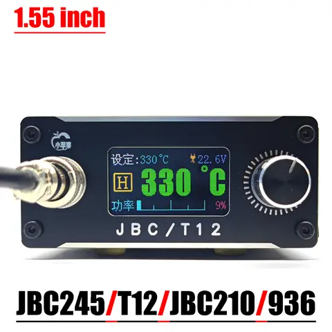 1.55" JBC T12 Digital Soldering Iron Station Temperature Controller Display HAKKO 936 Jbc245 Jbc210 Control Board Welding Table