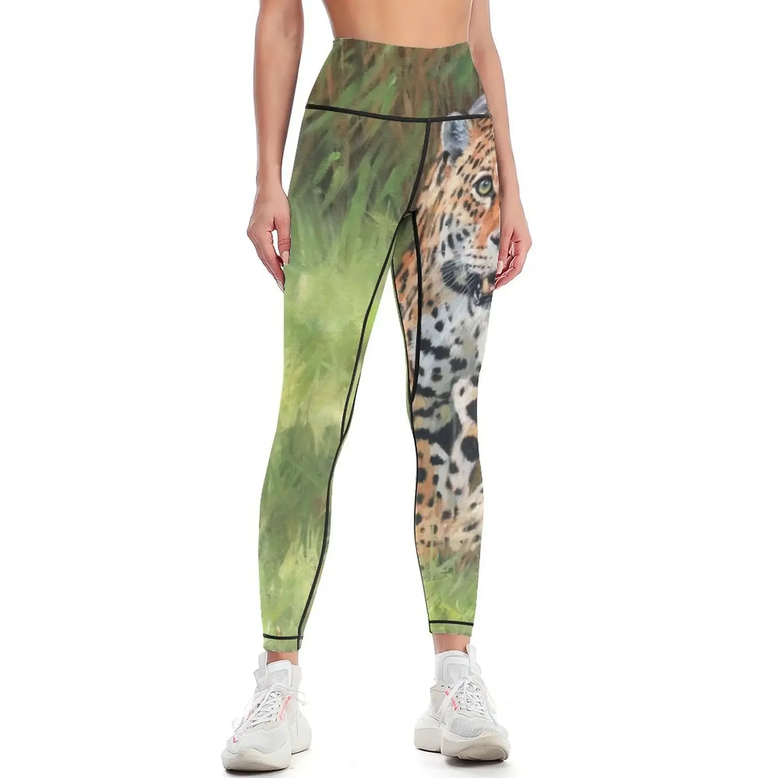 

South American Jaguar Big Cat Leggings legging gym sportswear for gym Women's sports pants sports shirts gym Womens Leggings