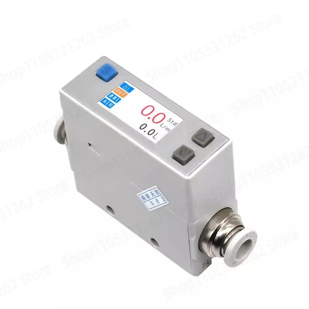 Digital Thermal Mass Gas Flow Meter for Compressed Air Nitrogen Oxygen Hydrogen Argon with Controller and Switch Output Sensor