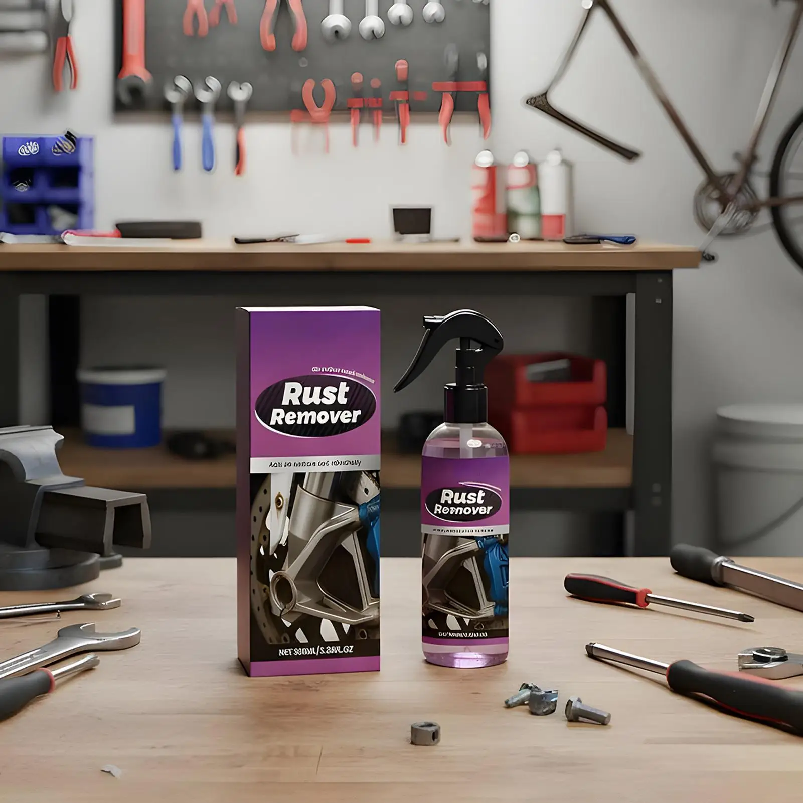 

Car Iron Remover 100ml Rust Remover Spray Heavy Duty Iron Converter For Car Automotive Wheel Chassis Marine Industrial Machinery