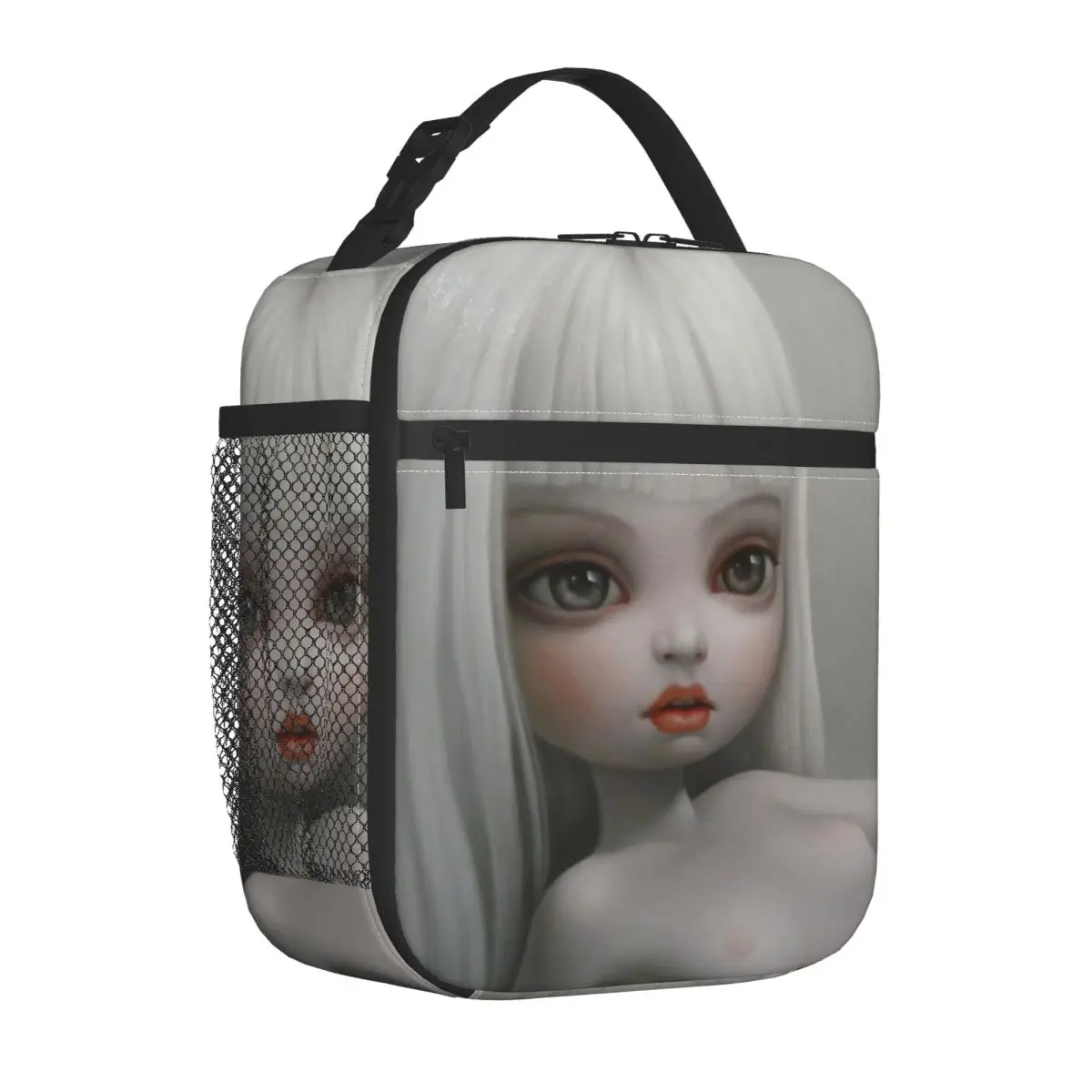 Mark Ryden Doll Insulated Lunch Bag Large Reusable Cooler Bag Tote Lunch Box Beach Picnic Bento Pouch