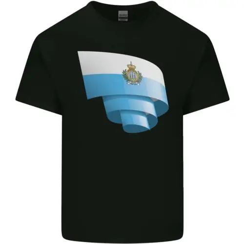 Krause San Marino Flagge Sammarinese Tag Fußball Mens Baumwolle T-Shirt