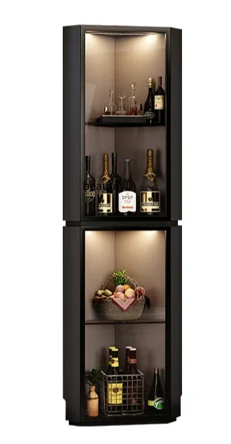 

New Arrivals Italian triangular living room side cabinet storage cabinet dining room with glass door with lamp wine cabinet S03