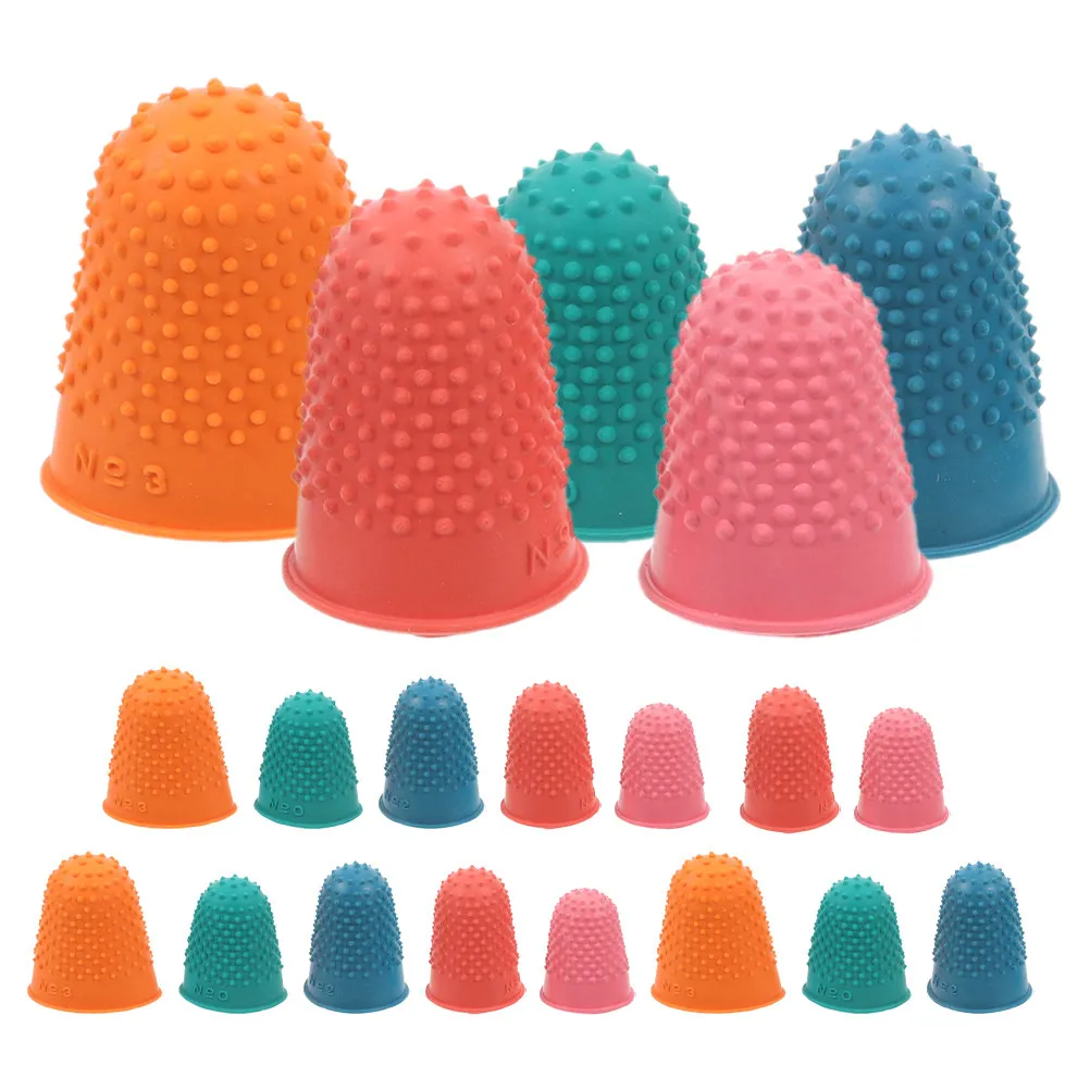20Pcs Rubber Finger Covers Reusable Protective Finger Sleeves for Money Counting Writing Sorting Hot Glue Anti Slip Comfortable