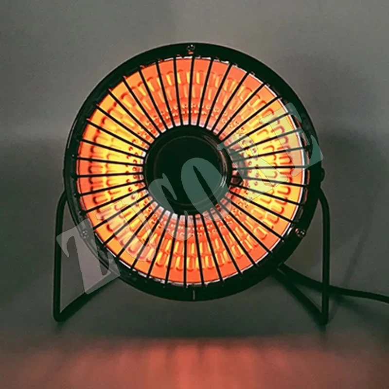 Household 220V mini solar electric heater portable desktop fan heater quartz tube heating fan office winter heater
