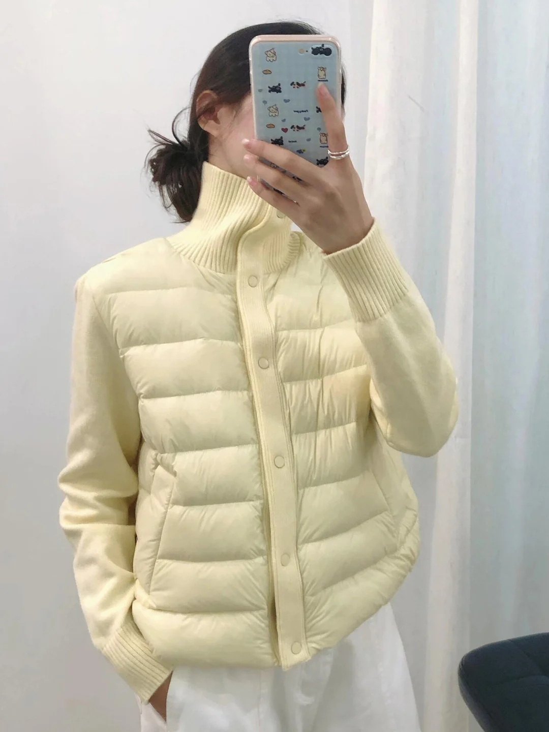 

Unique Design Fashionable Women's Cotton Jacket 2025 Winter New Korean Style Knitted Patchwork Warm Outerwear