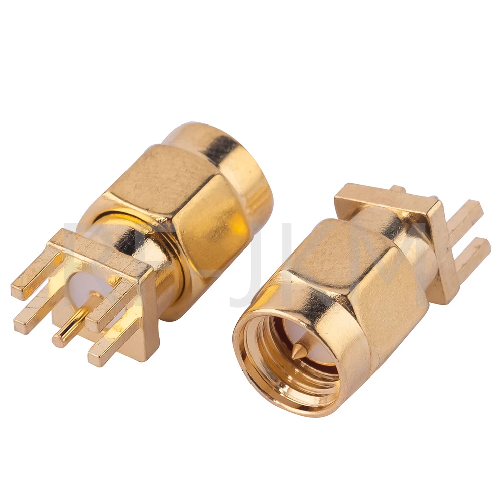 10Pcs SMA Stecker Weibliche Jack Adapter Solder Rand PCB Gerade rechtwinklig Berg RF Kupfer Stecker Steckdose – Detail 12