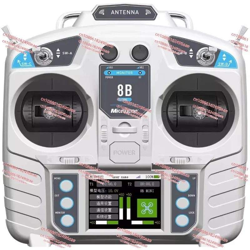 Microzone MC8B 8B-MINI 2.4G 8CH جهاز إرسال للتحكم عن بعد MC8RE V2 نظام راديو استقبال لطائرة RC طائرة سيارة ثابتة الجناح بدون طيار #1