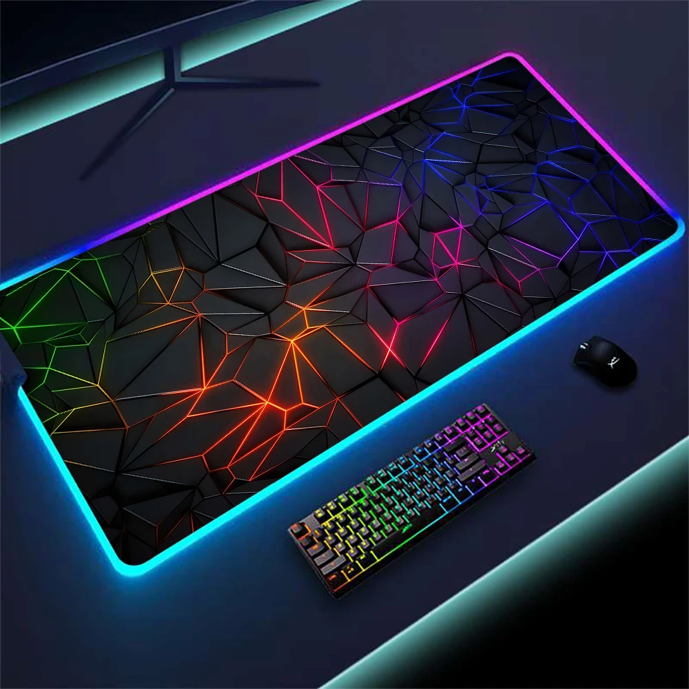 

Большой геймерский коврик для мыши 1000x500 Rgb, Настольный коврик со светодиодной подсветкой, очень большой нескользящий протектор, 3 мм, коврик для записей