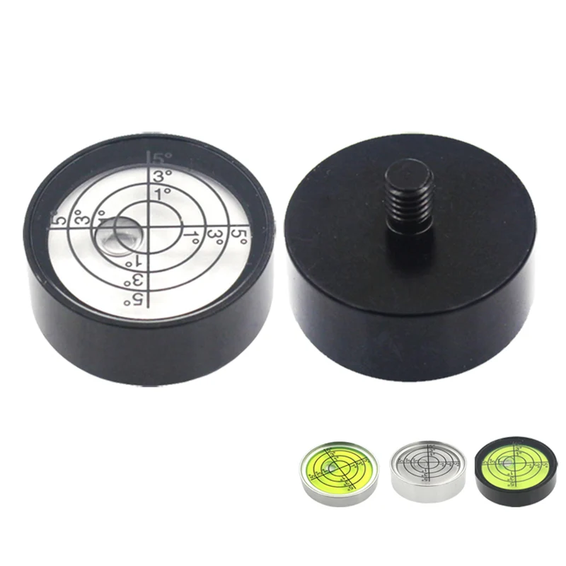Dia 30mm Round Bubble Level with M6 M8 Screw Circular Nivel Bubl Blister Bead with Nail Leveler Leveling Tool Inclinometer 1PCS