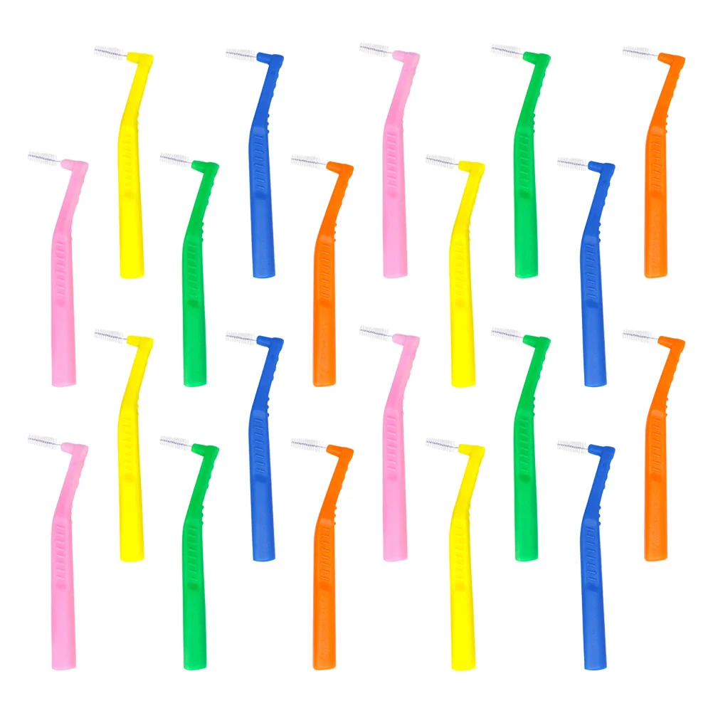 

20 Pcs Flossers Interdental Brush Oral Care Tool Braces L-shaped Tooth Cleaning