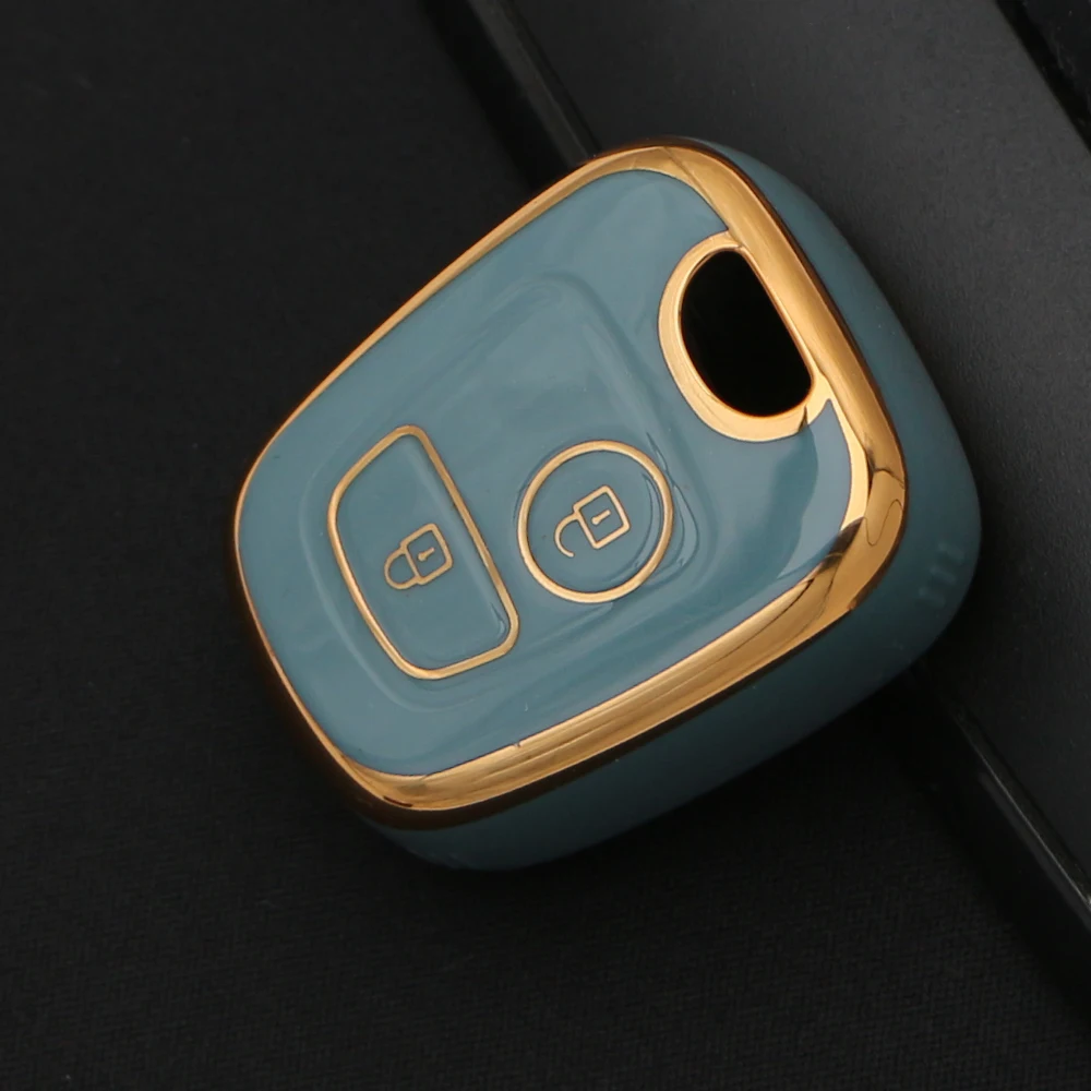 TPU Car 2Button Key Cover Case for Peugeot 106 107 206 207 307 for Citroen C1 C2 C3 C4 XSARA PICASSO for Toyota AYGO Protector