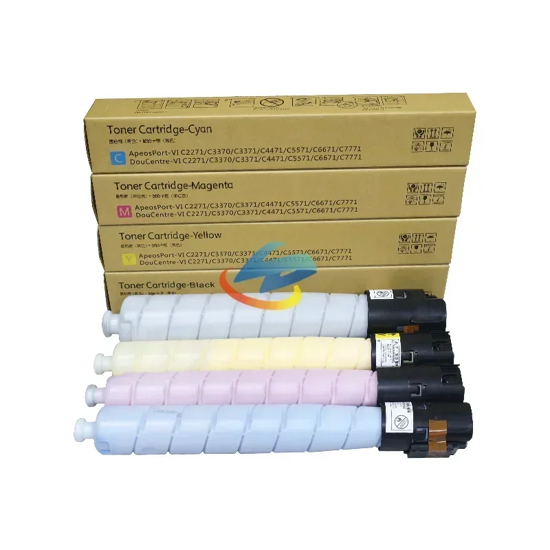 4PCS VI3371 Toner Cartridge for Xerox ApeosPort-VI C3370 C3371 C4471 C5571 C6671 7771 DocuCentre-VI C2271 C3370 C3371 C4471