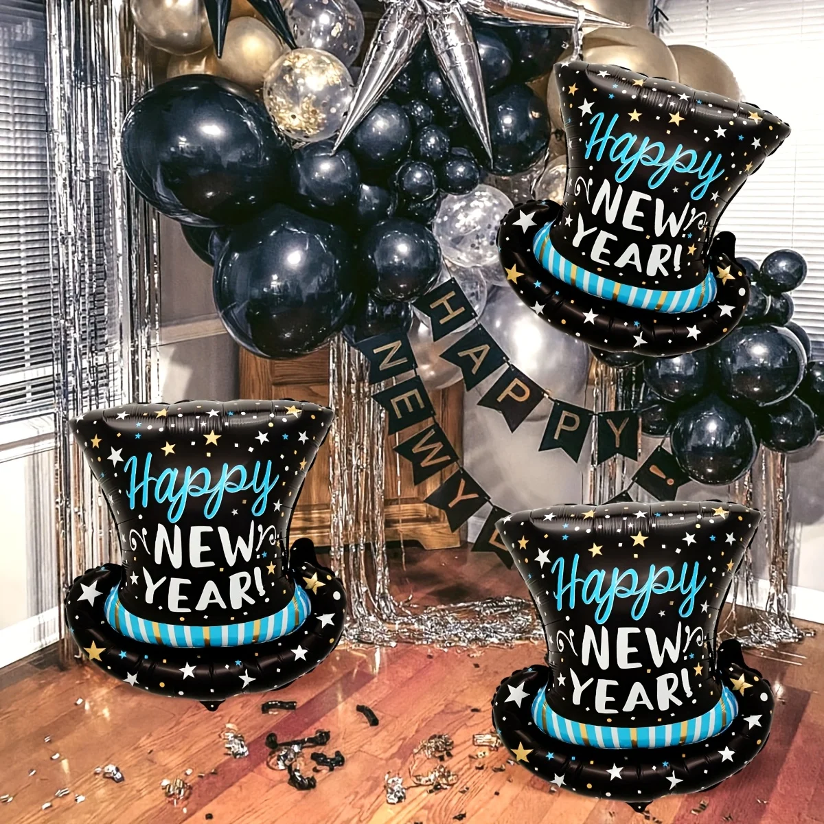 1/2 قطعة بالونات سنة جديدة سعيدة مرحبًا بكم في العام الجديد 2026 زينة حفلات الزفاف وأعياد الميلاد والعائلة