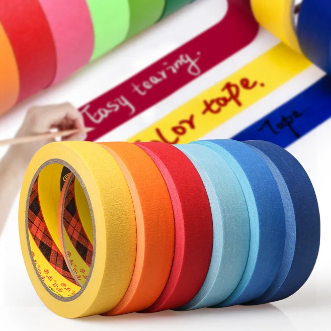 20M Colored Paint Masking Tape, Colored Painter's Tape For Arts & Crafts, Labeling And Coding - Art Supplies Party Tape