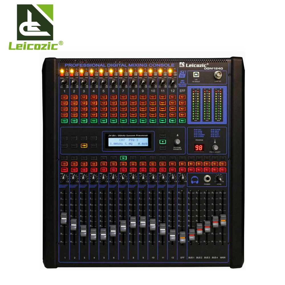 

Leicozic 12 Channel Professional Digital Mixer Audio Mixing Desk Console Studio Mikser Consola DJ For Stage Church Sound Bar